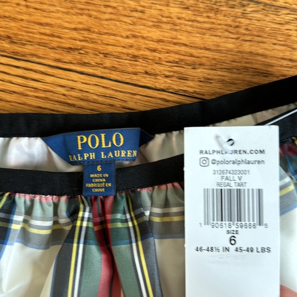 Tartan plaid girls size 6 Ralph Lauren Polo skirt - Picture 2 of 3
